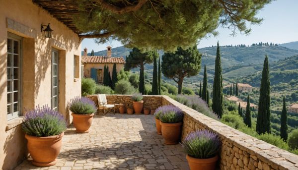 Domaine provençal avec vue panoramique sur les collines